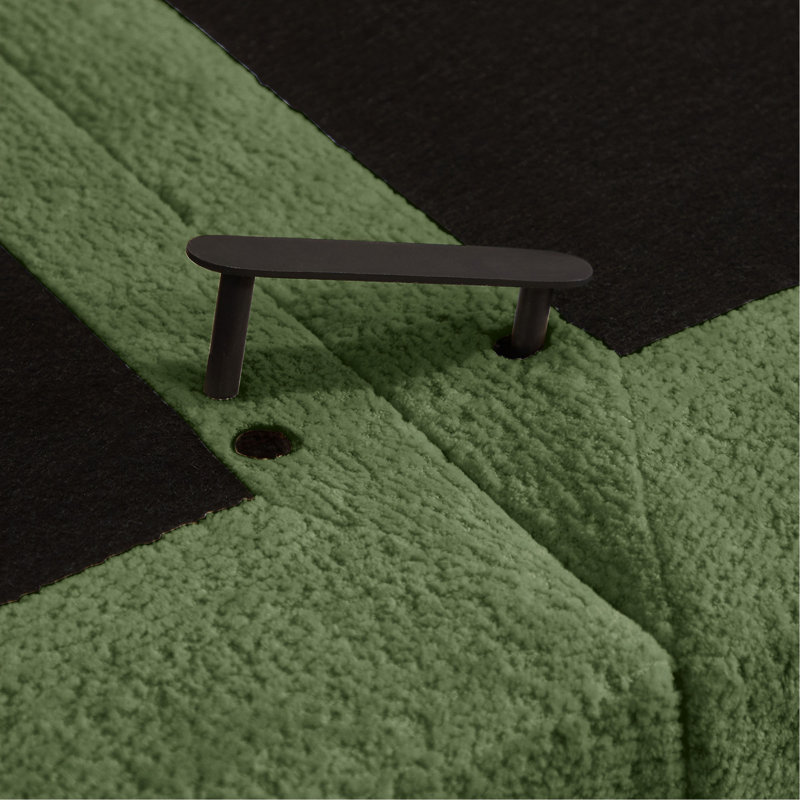 Canapé Chenille Cloud, L 131,5 po, Chenille verte