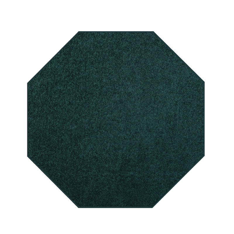Modern Plush Pet and Kids Friendly Solid Color Forest Green Area Rugs, Stain & Fade Resistance, Perfect for Living Room, Dining Room, Bedroom, Playroom and Kidsroom, Event, Wedding, Amberlea Binded Rug