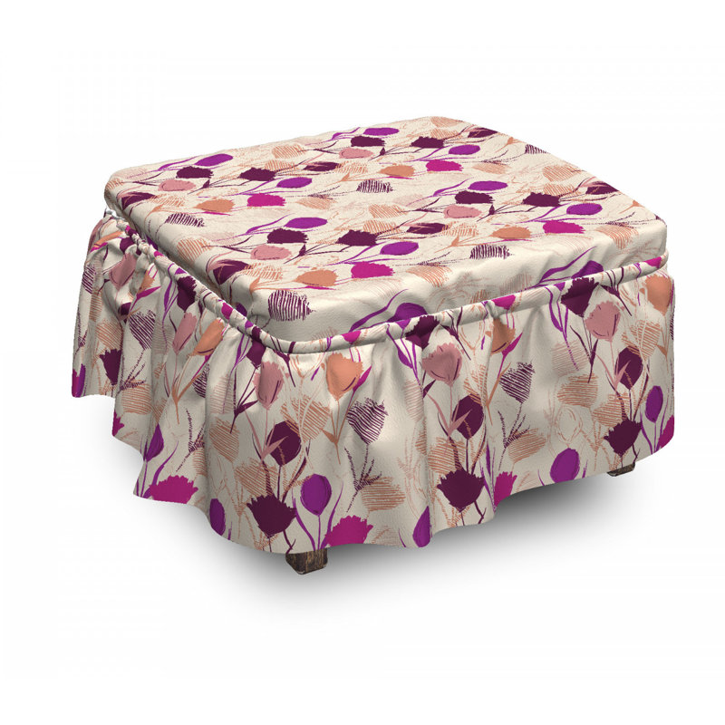 Housse pour repose-pieds oeillets et tulipes