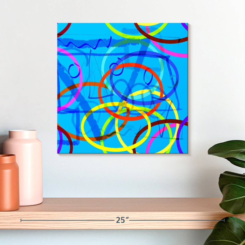 Abstrait géométrique II, H 16 po x l 16 po