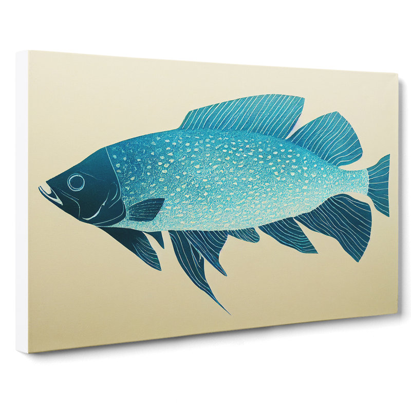 XXX-H1022-WF-7820X Showstopping Fish - Wrapped Canvas Print, 40cm H x 60cm W