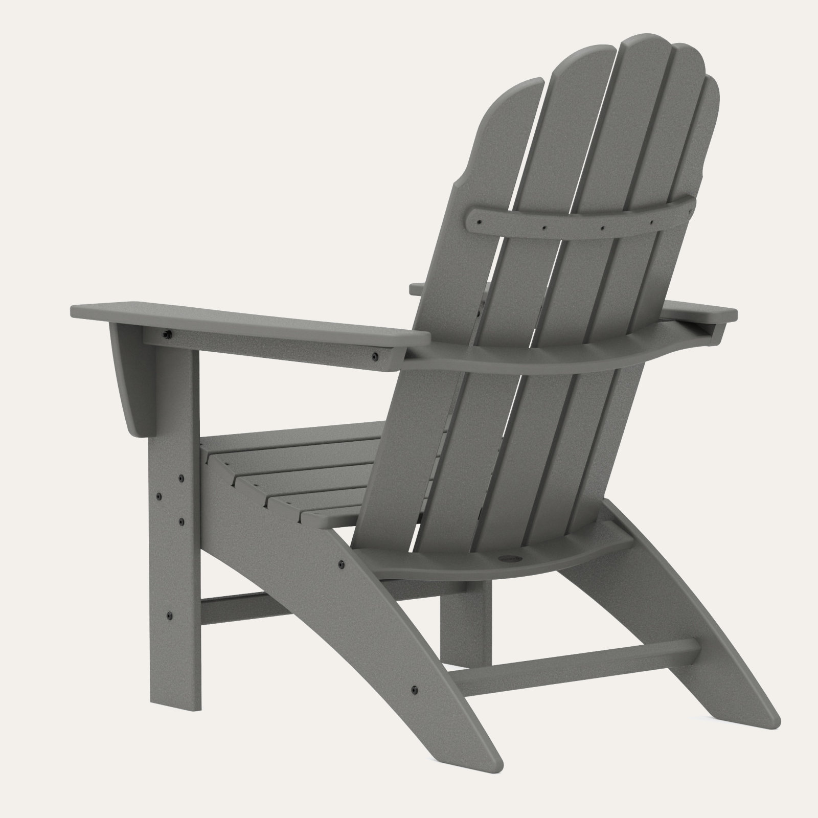 POLYWOOD Vineyard Curveback Resin Adirondack Chair, Slate Gray