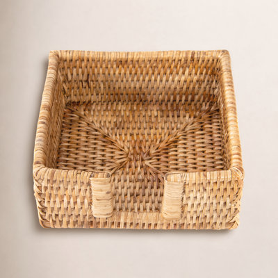 Camden Rattan No Mounting / Installation Required Napkin Holder