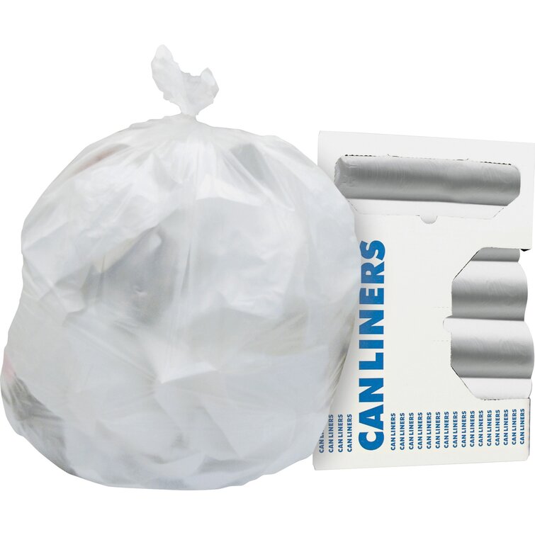 Simplehuman Code J Custom Fit Liners Trash Bags, White, 8-Gallon - 60 count