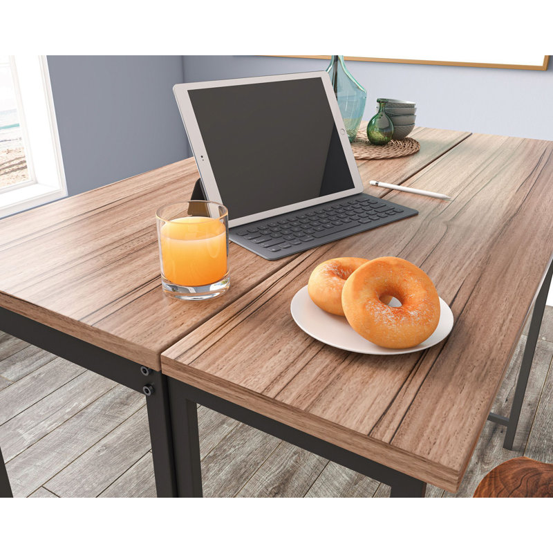 Metal Base Dining Table, Natural