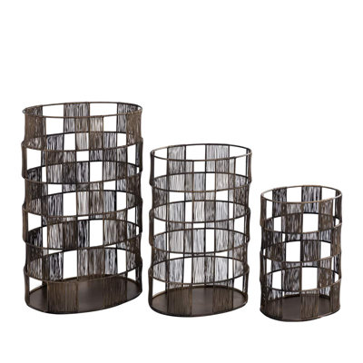 3 Piece Iron Tealight Holder Set