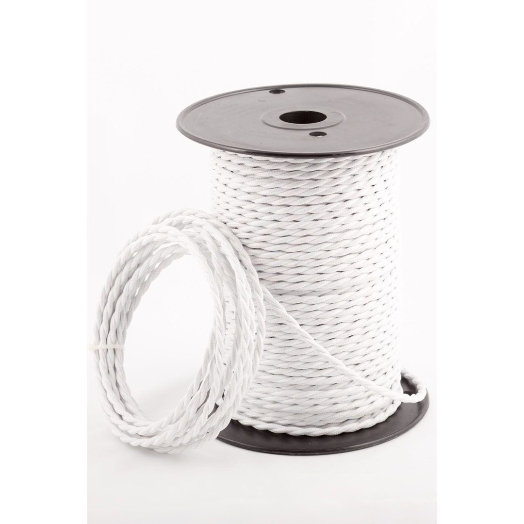 2Core Twisted Vintage Coloured 0.75Mm Braided Fabric Flexible Electrical UK Lighting Wire Cord / Cable