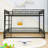 Bunk Bed Frame With Ladder And Guardrails-704292303-704292305