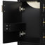  Meuble-lavabo 24 po avec lavabo en céramique et porte à fermeture douce et 3 tiroirs - noir-425517059