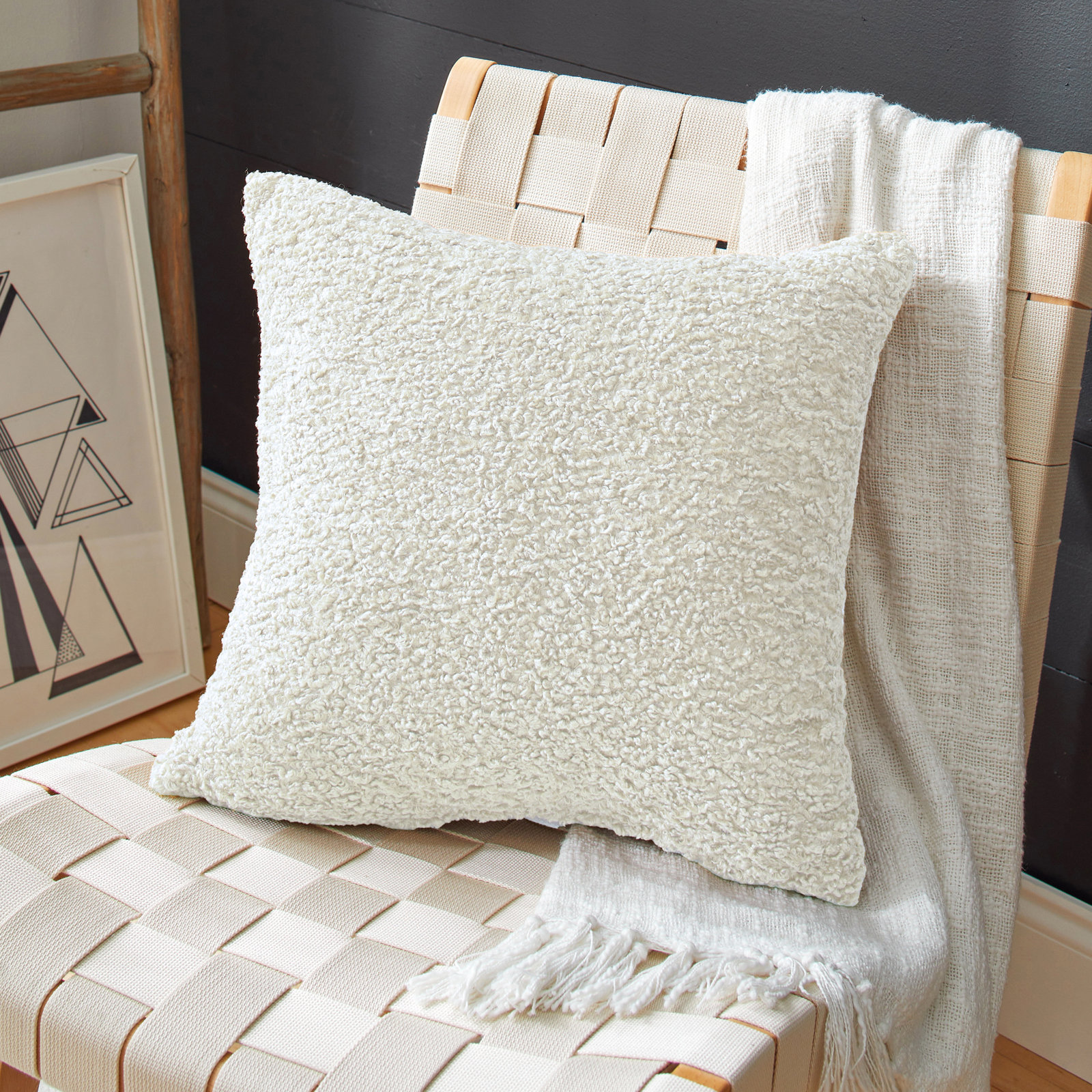 Zareen Throw Pillow, 16" x 16", Zazzle Quartz