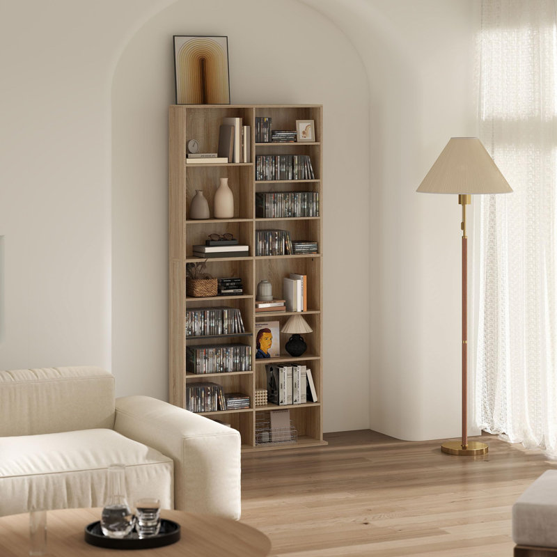 175cm H Media Shelves, Beige