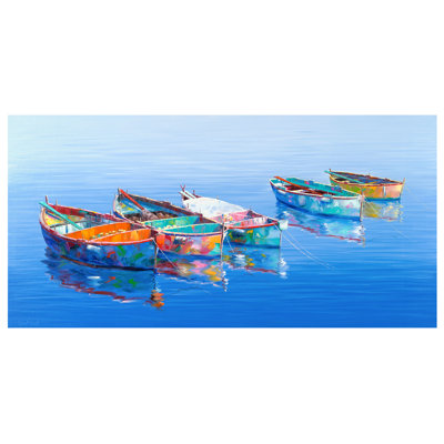 " Five Boats Blue " by Edward Park