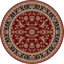 Tapis oriental rouge / bleu marine Clarence-26963009