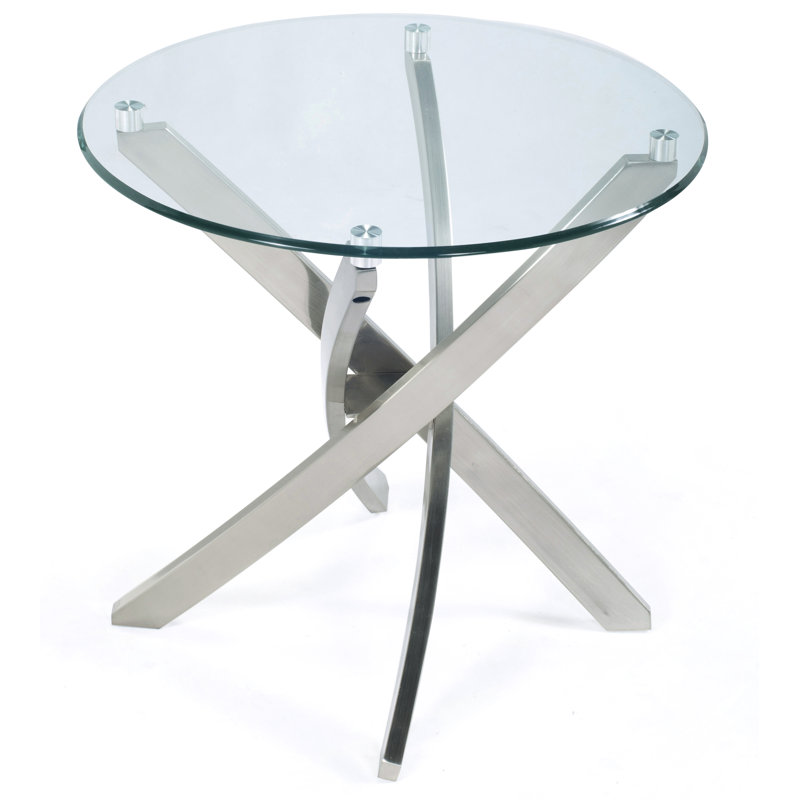 Ruka Glass Top End Table