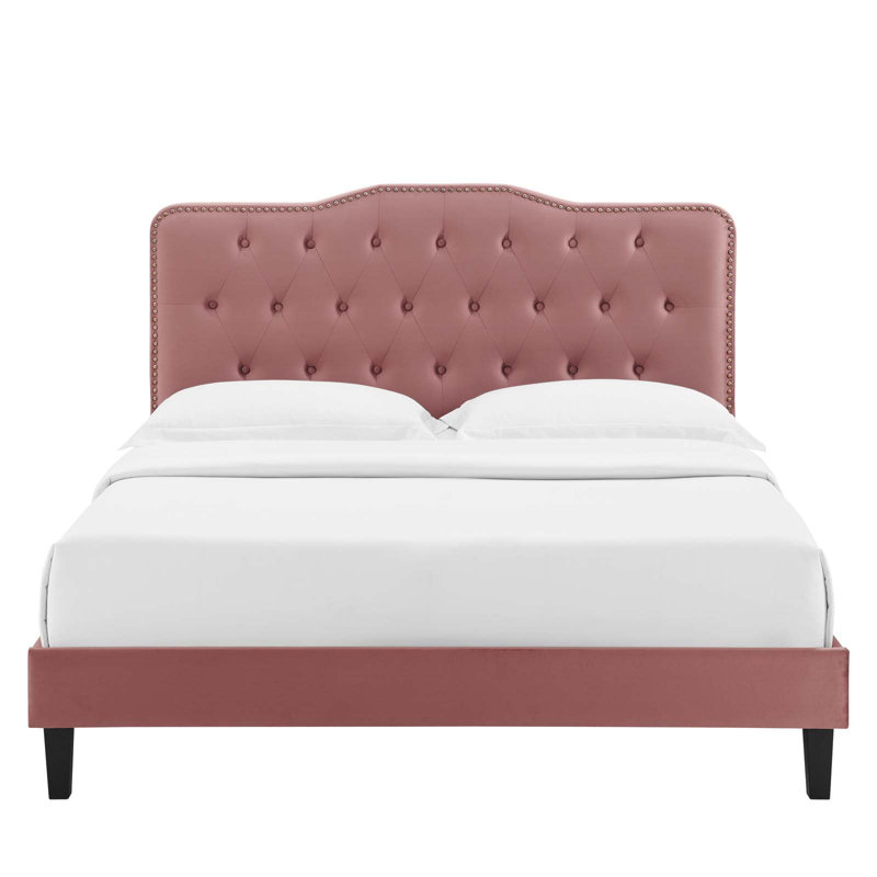 Lit plateforme Modway Amber, Bleu sarcelle, Double