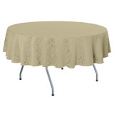 Emmyrose Saxony Damask Tablecloth - Jacquard Weave Emblem Crest Design, Cafe