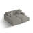 4 - Piece Upholstered Gray Chenille Modular Sectional Sofa with Throw Pillows & Removable Ottomans-87154111