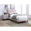 Lit avec tête de lit ajustable 1 pièce, meubles de chambre en velours pour chambre d'enfant-136156135-136156154