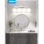 Luminaires de salle de bain 4 lumières, miroir de meuble-lavabo en nickel brossé au-dessus du miroir, luminaire de salle de bain moderne avec abat-jour en verre givré blanc laiteux (ampoules exclues)