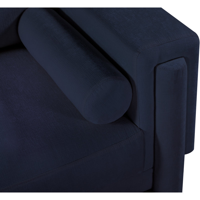 Izziah Upholstered Armchair, Navy Chenille Fabric