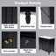 Meuble-lavabo 36 po avec lavabo, armoire de salle de bain noire avec tiroirs, cadre solide et panneau de fibres à densité moyenne, un paquet