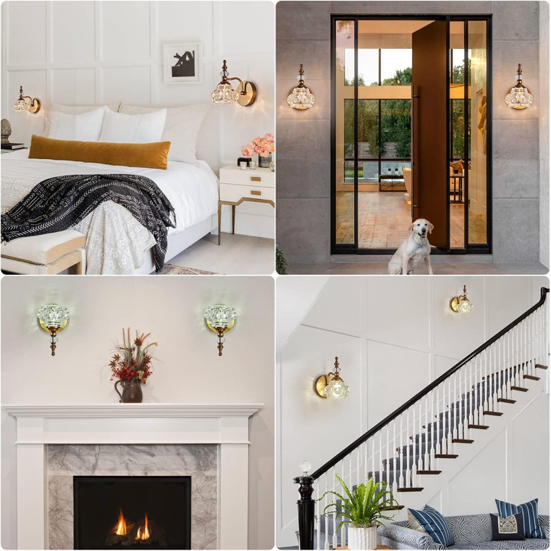 Aljet Corner Wall Light, Brass