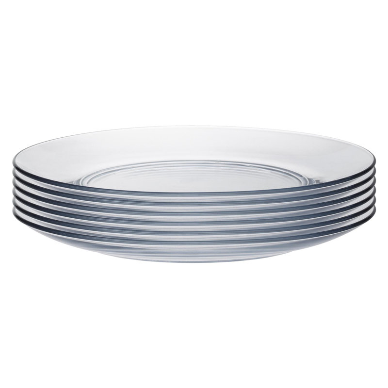 Duralex - Lys Extra Large Glass Plates - Tempered, Heat Resistant - 280mm