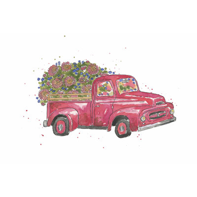 " Flower Truck IV " by Catherine McGuire Painting Print