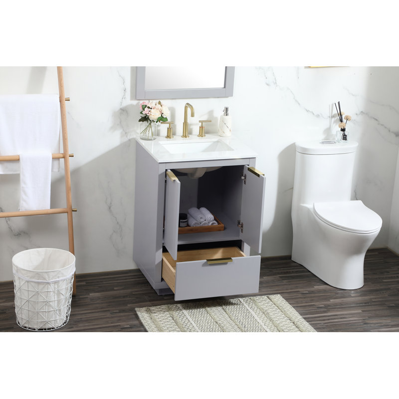 Ensemble de meuble-lavabo simple 24 po Broadlands, Gris