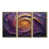 Toile avec cadre flottant or