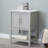 Petersburgh 24 " W Freestanding Standard Free Standing Single Double Single Vanity Bathroom Vanity With Ceramic Top-2037487518