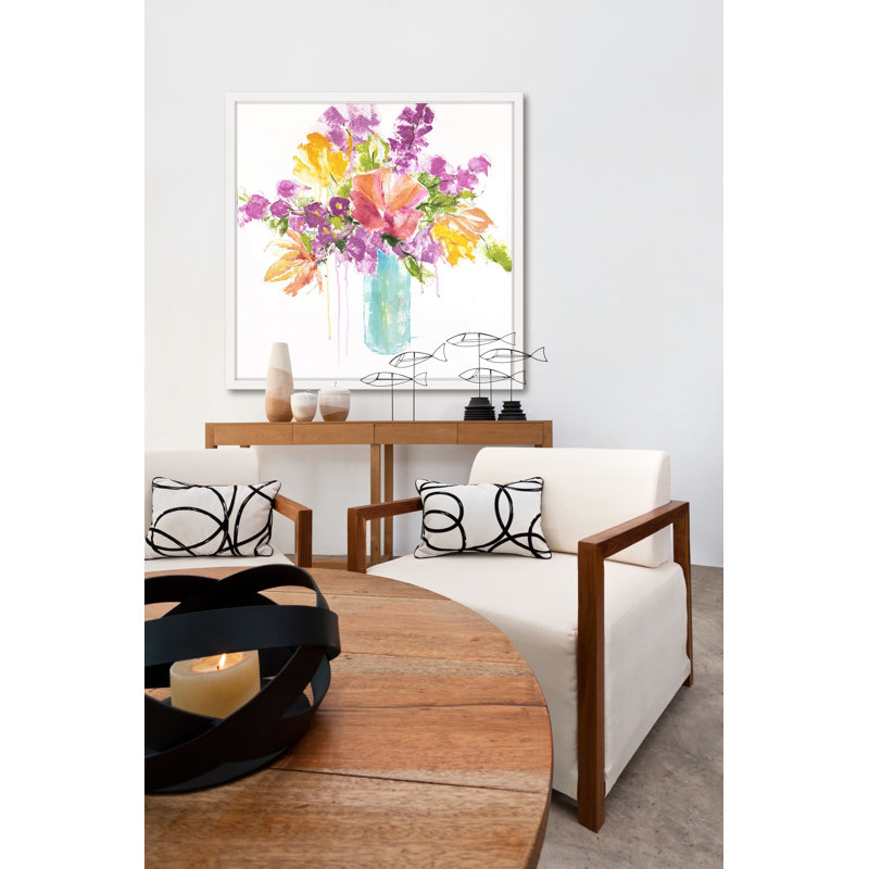 «Tropical Blooms» par Julie Joy, reproduction encadrée, H 32 po x l 32 po x P 1,5 po