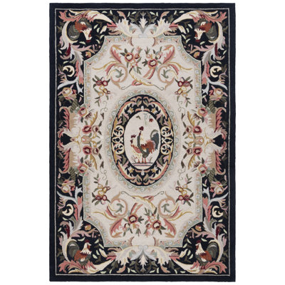 Kinchen Hand Hooked Wool Floral Rug