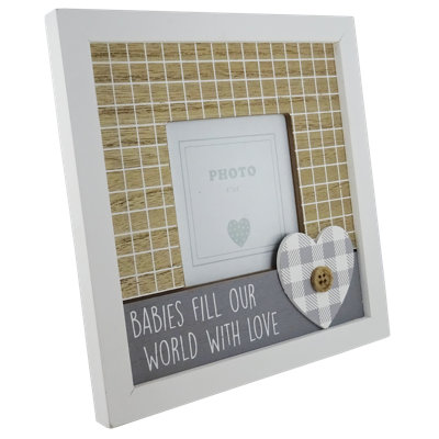 Dobbins Brown and White Single Picture Frame
