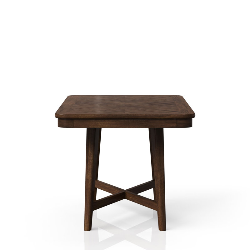 Table de salle à manger 54 po x 34 po cerise, aspect Mid-Century moderne, bois massif et fabrication, agrafe de pièce