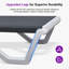 Ensemble de chaises longues d'extérieur 2 pièces en aluminium-114988801