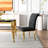 18.5”H Modern Dining Chairs, Arm Less Chair With Polished Stainless Steel Legs-1748139420-1748139421