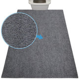 Dawna Jumbo Cat Litter Trapping Mat (Ridged Design), Traps Litter & Mess from Box, Soft on Kitty Paws, Absorbent, Waterproof, Urine-Proof, Machine Washable (36" x 47") (USA Made)