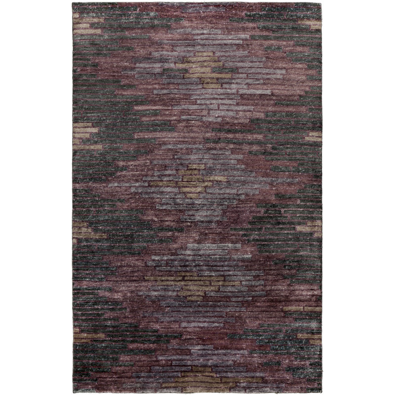 Mccreery Viscose Geometric Indoor Rug, Rectangle 2' x 3'
