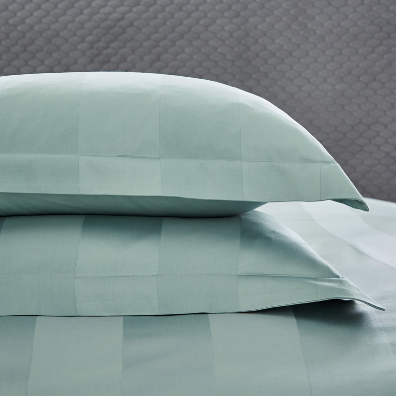 Serra Dobby Stripe Cotton Duvet Cover Set, Kingsize Duvet Cover + 2 Standard Pillowcases