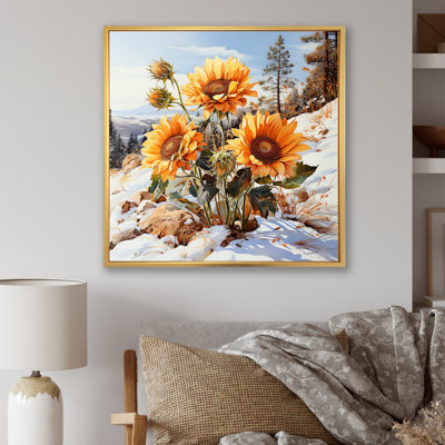 " Sunflowers Charm In Winter "