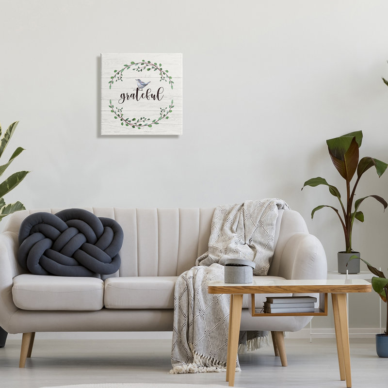 Couronne de laurier Grateful Bird, Plaque murale, H 17 po x l 17 po x P 1,5 po