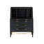Verona - Three-Drawer Secretary Desk - Black, Natural, Champagne, Silver