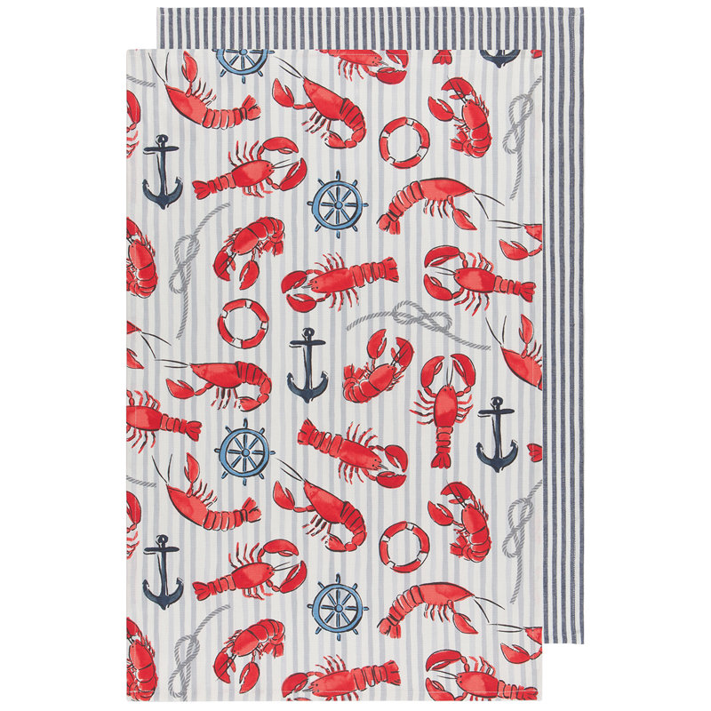 Cotton Stripe Waffle Tea Towel Kitchen Towel