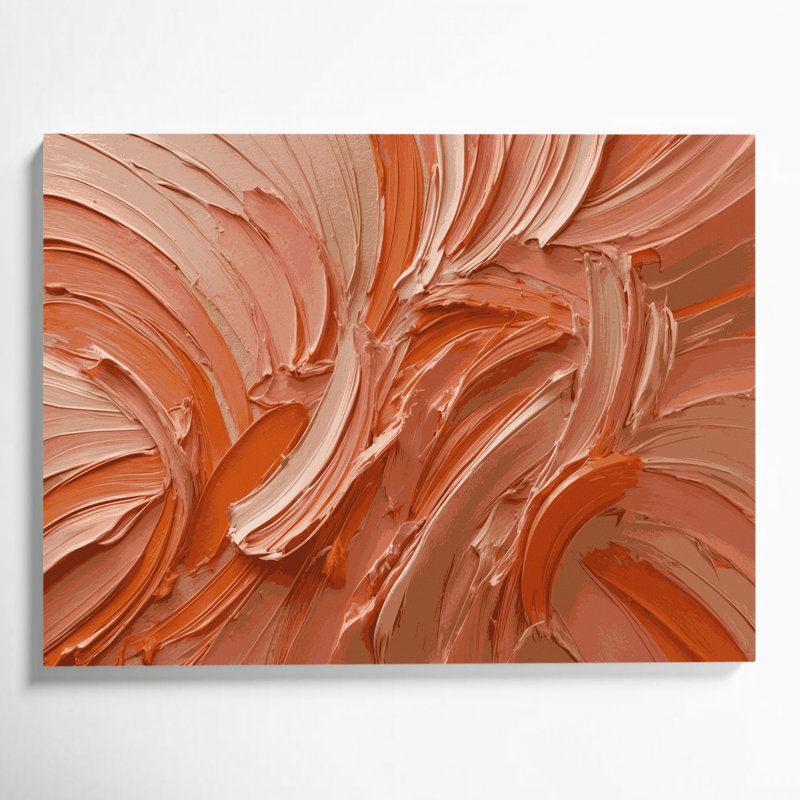 «Lyrical Abstraction 80», art mural sur toile rose, H 8 po x l 10 po