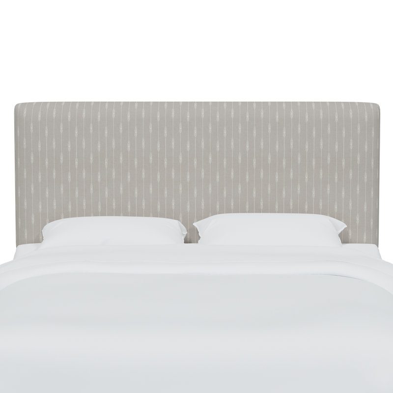 Eisley Upholstered Panel Headboard, King, Sprint Stripe Grey