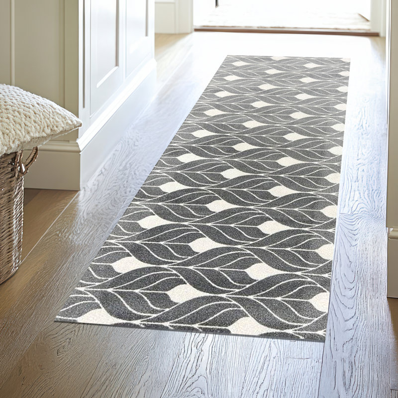 Tapis de sol lavable taupe Lark Manor ™, Bleu, L 28 po x L 75 po