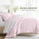 7-Piece Reversible Bedding Bundle - Solid Comforter and Patterned Sheet Set