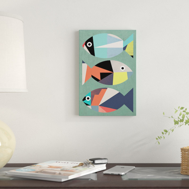 " Little Fish " by Susana Paz, 40" H x 26" W x 1.5" D, Wrapped Canvas, No Mat