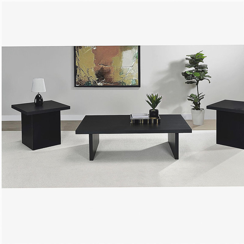 Ensemble de 3 tables basses et tables de bout Caroline Black